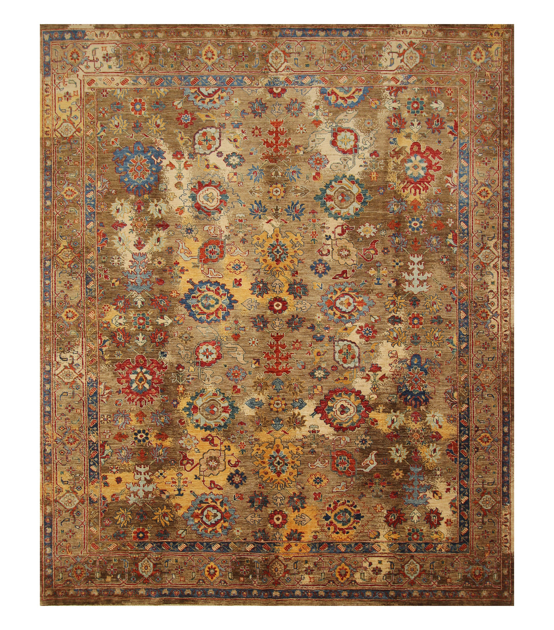 8x10 Brown Modern Bidjar Afghan Hand knotted Oriental rug - Yildiz Rugs