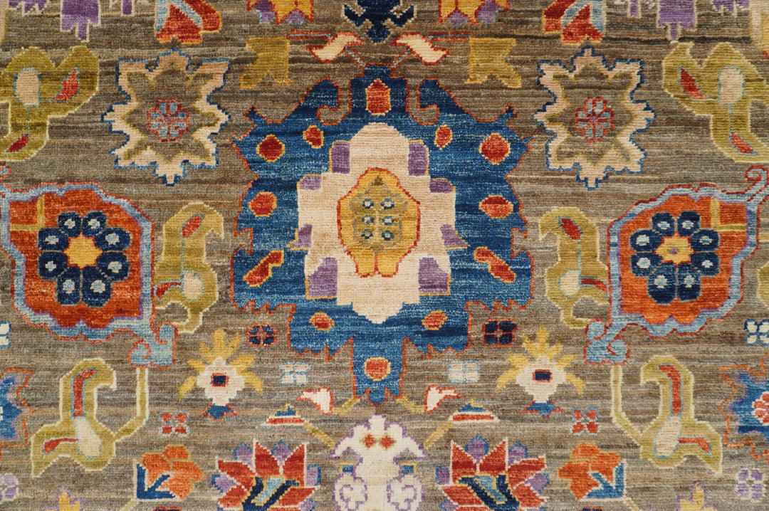 10x10 Gray Bidjar Square Afghan Hand knotted Large Oriental Square Rug - Yildiz Rugs