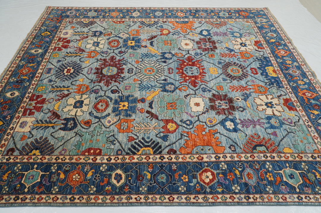 Sold 8x10 Blue Bidjar Afghan Hand knotted Oriental Rug