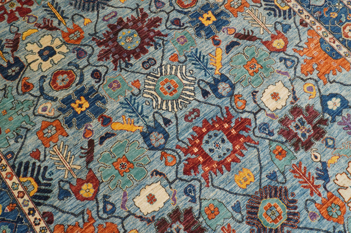 Sold 8x10 Blue Bidjar Afghan Hand knotted Oriental Rug