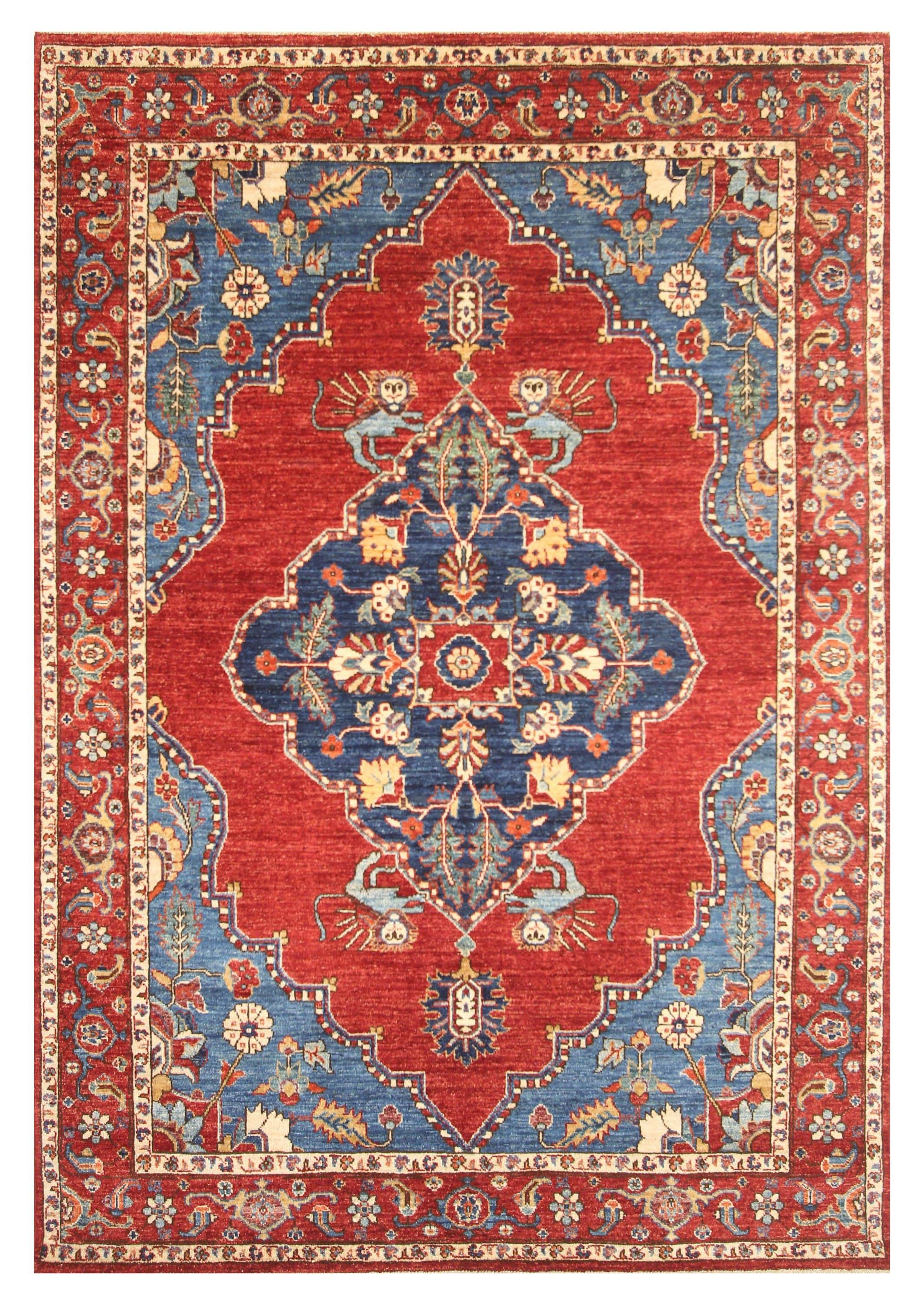 Buy Oriental rug, Circle rug, Turkish rug, Red and blue rug, 3.3 x 3.3 Ft Bathmat rug, Round rug, Aztec rug, Small Area rug, Aztec rug, TR3185