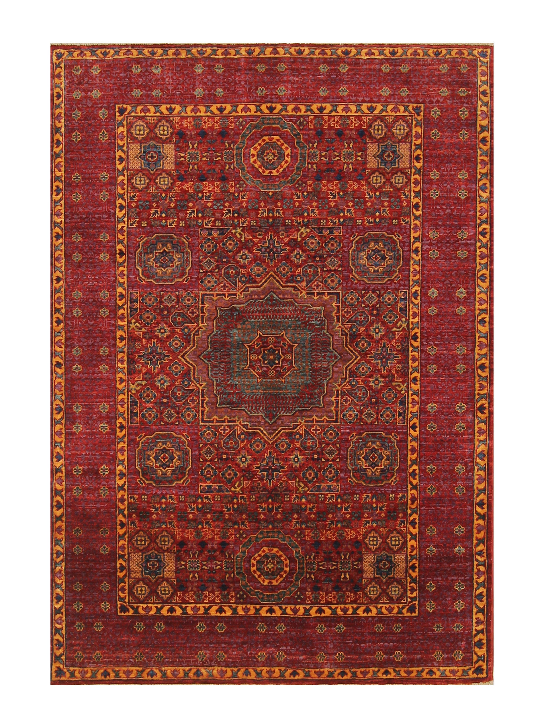 3x5 Pink Mamluk Fine Hand knotted Turkish Medallion Rug Yildiz Rugs