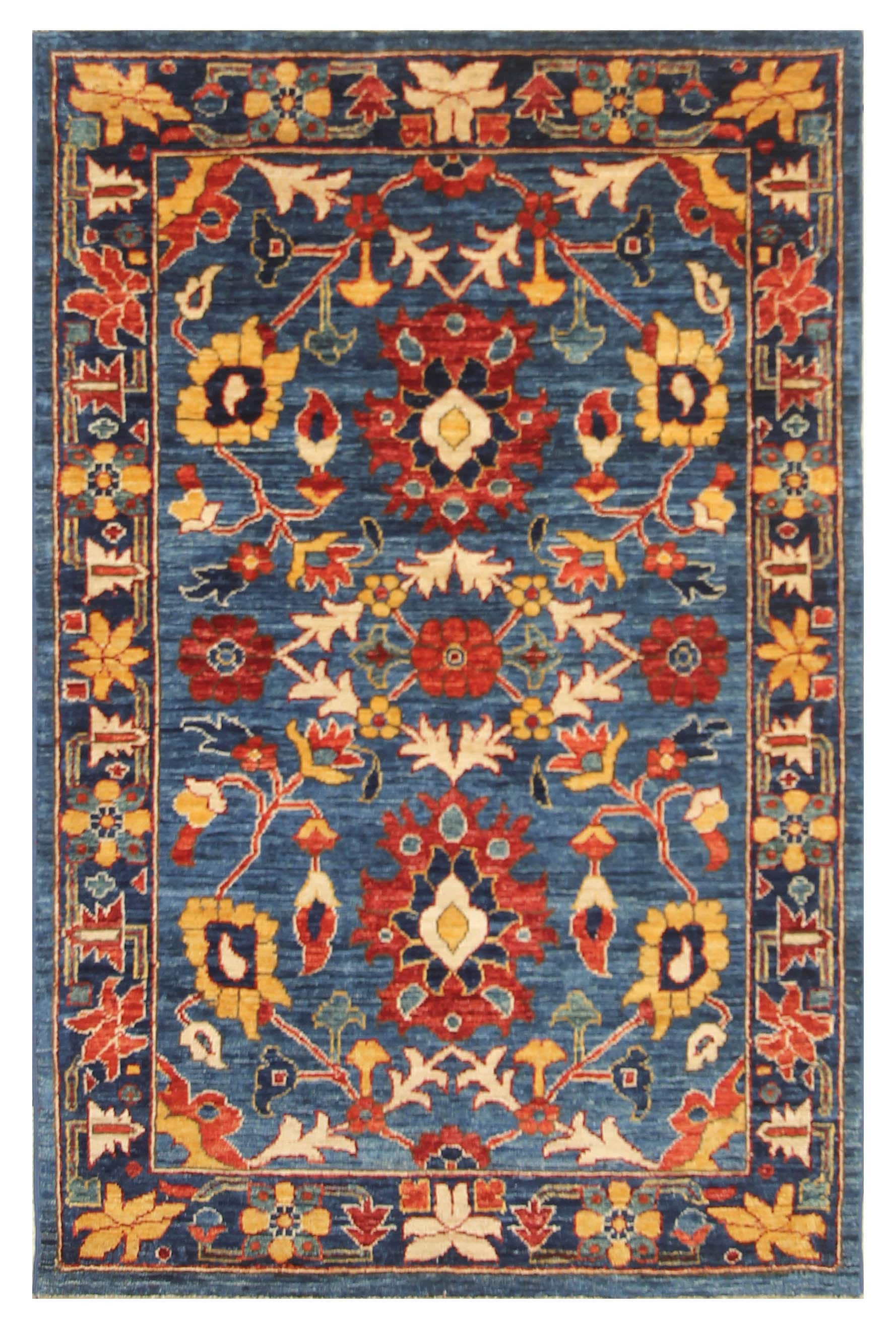 3x5 Dark Blue Bidjar Afghan Hand knotted Oriental Rug Yildiz Rugs