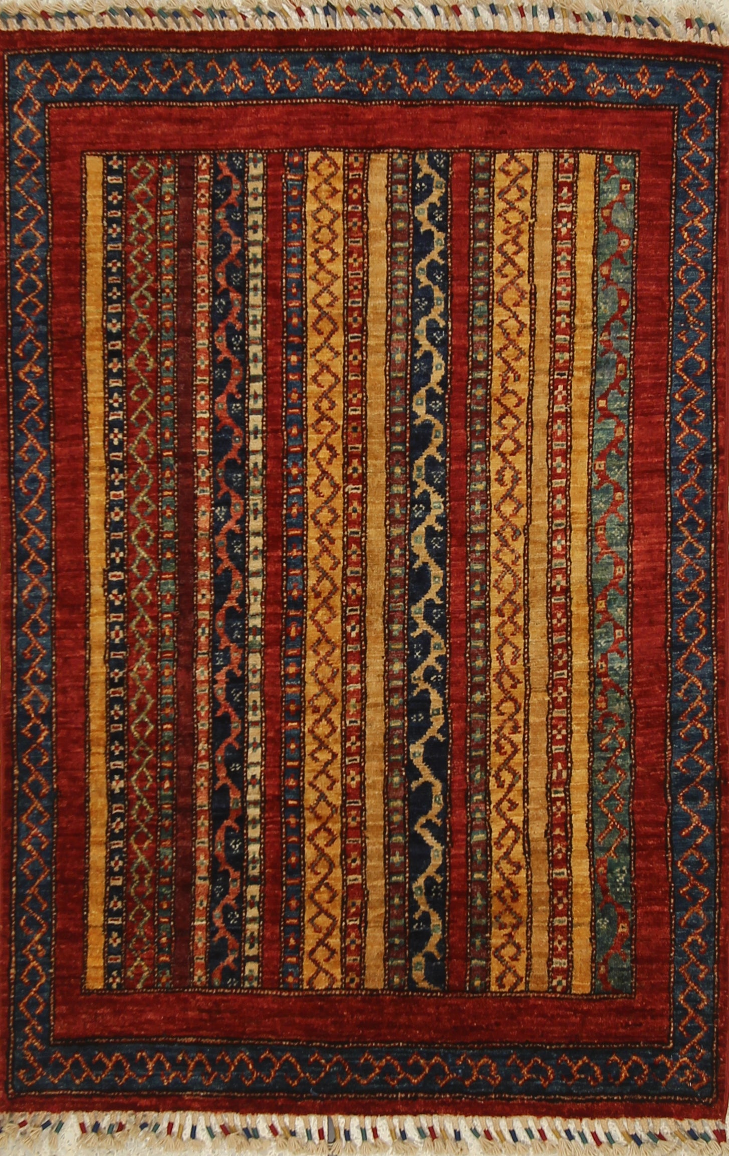 3x4 Red Turkish Style Hand knotted Wool Rug - Yildiz Rugs