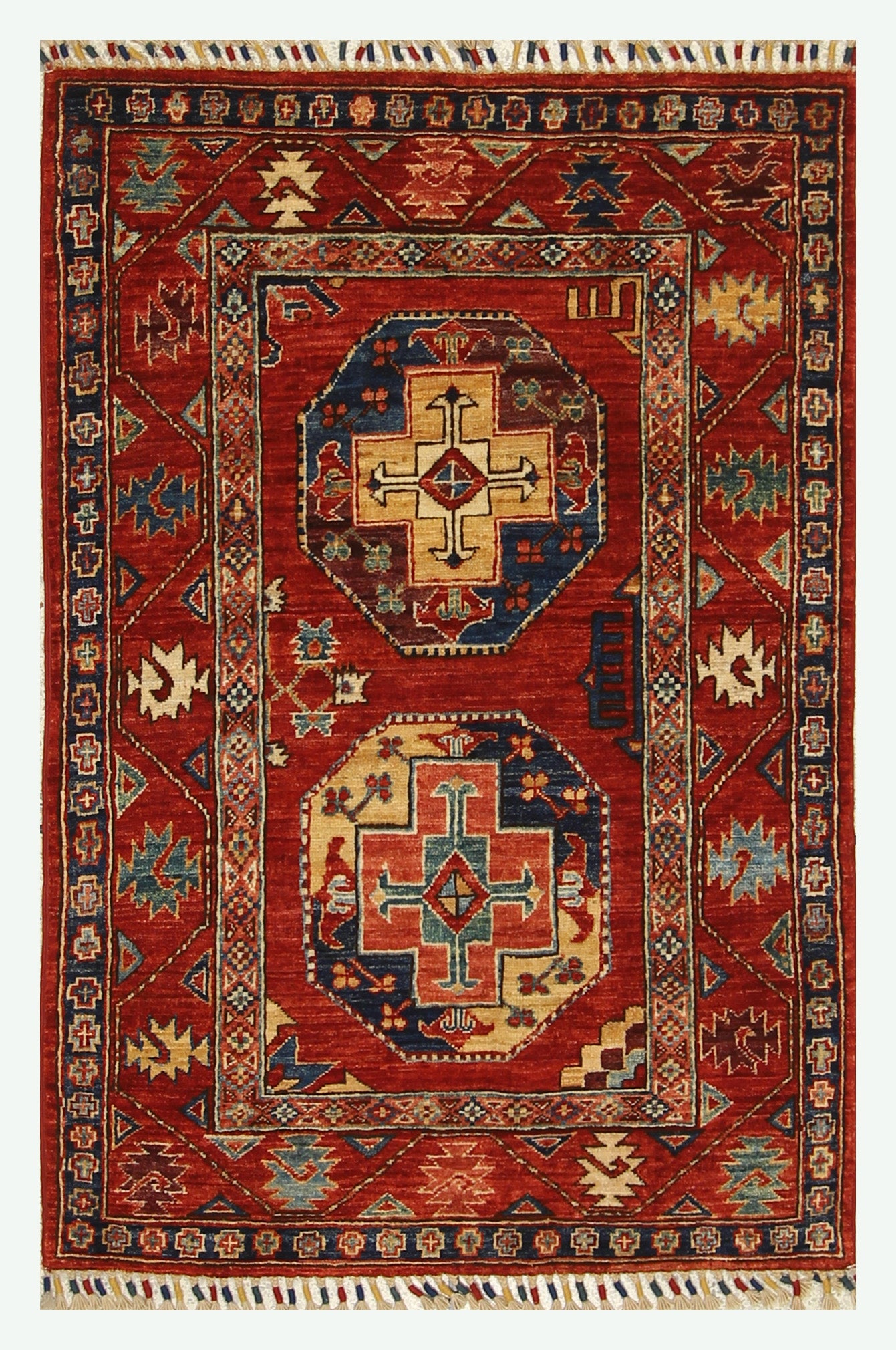 3x4 Red Ersari Hand Knotted Afghan Oriental Rug - Yildiz Rugs