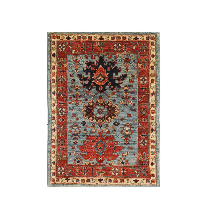 3x4 Blue Bidjar Afghan Hand knotted Rug