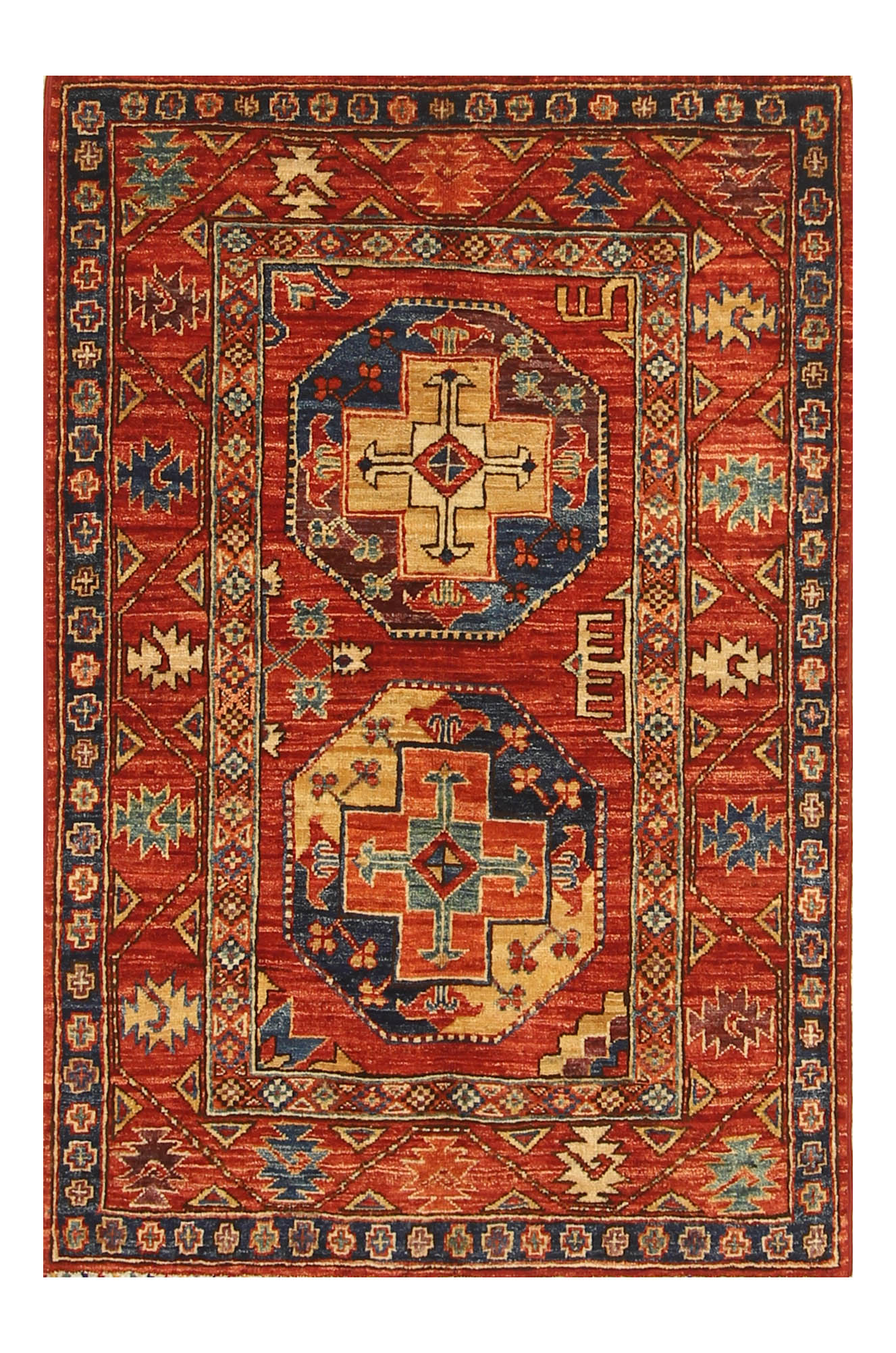 3x4 Red Ersari Hand Knotted Afghan Oriental Rug - Yildiz Rugs