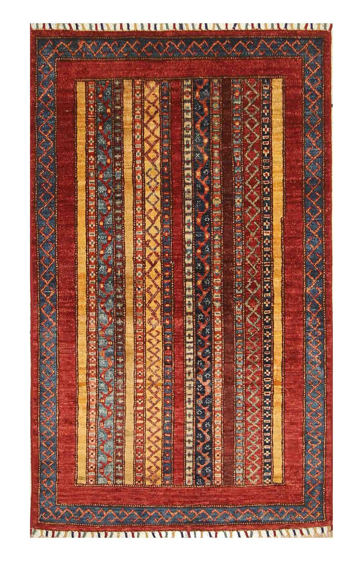 2'7"x4'5" Red Turkish Style Hand knotted Rug - Yildiz Rugs