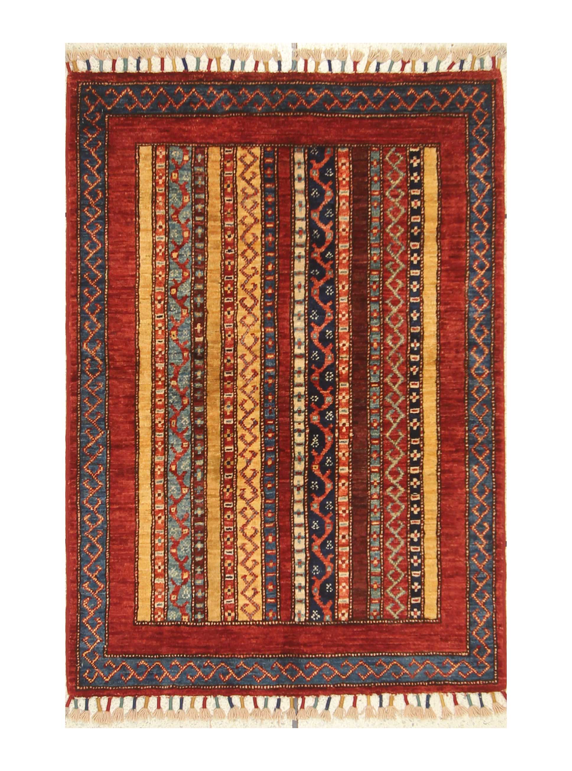 3x4 Red Area Turkish Style Hand knotted Rug - Yildiz Rugs