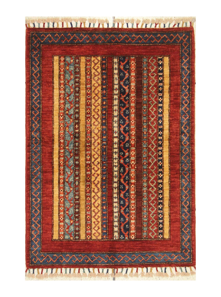 3x4 Red Area Turkish Style Hand knotted Rug - Yildiz Rugs