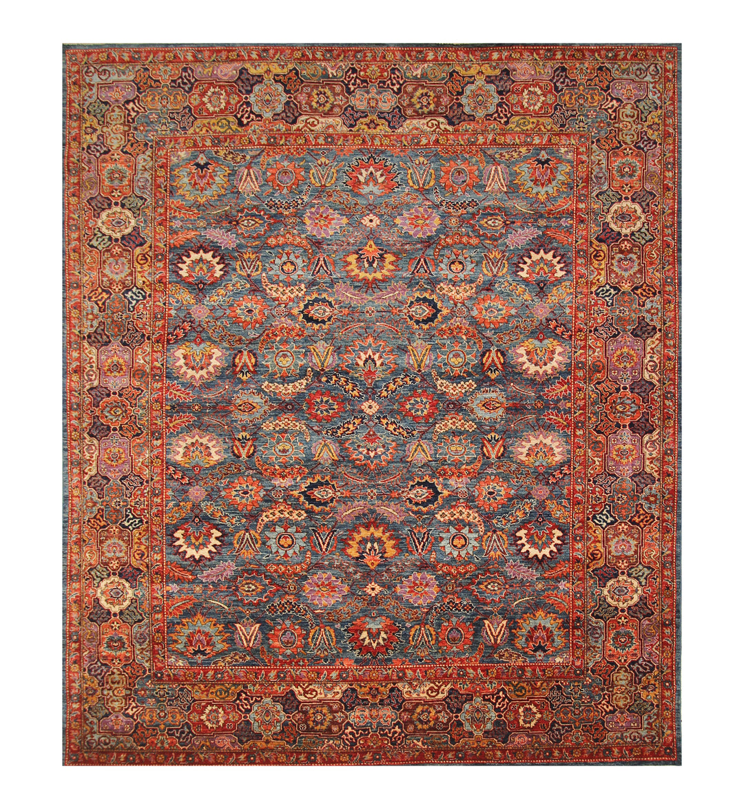 8x10 Blue Bidjar Afghan Hand knotted Oriental Rug - Yildiz Rugs