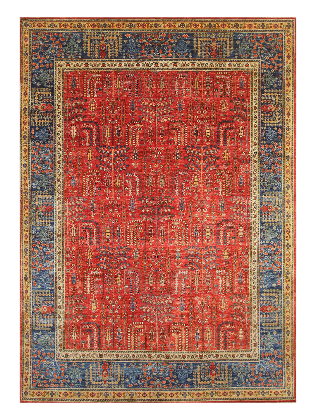 9x12 Red Bakhshaish Tribal Afghan Hand knotted Rug