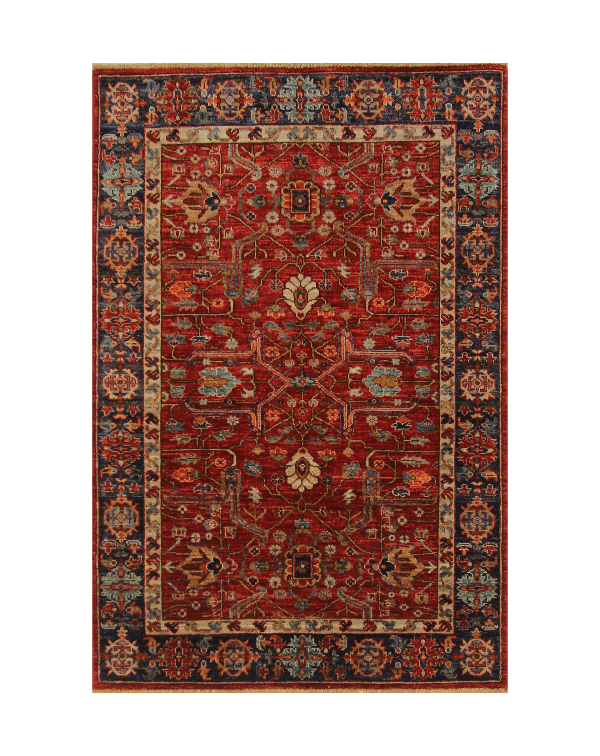 3x5 Red Bidjar Afghan Hand knotted Rug