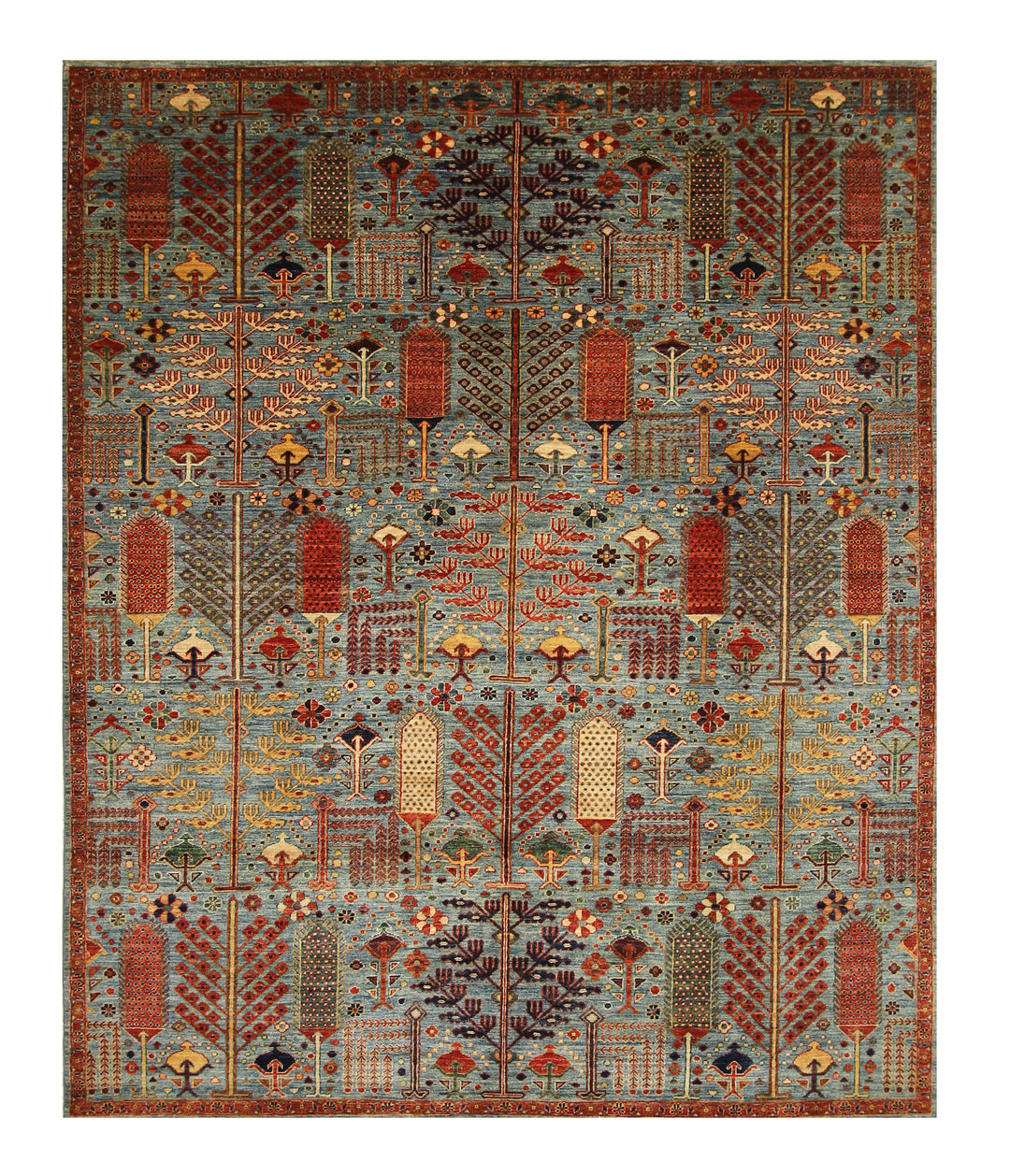 SOLD 8x10 Blue Tribal Bakhshaish Afghan Hand knotted Gabbeh Tree of Life Rug