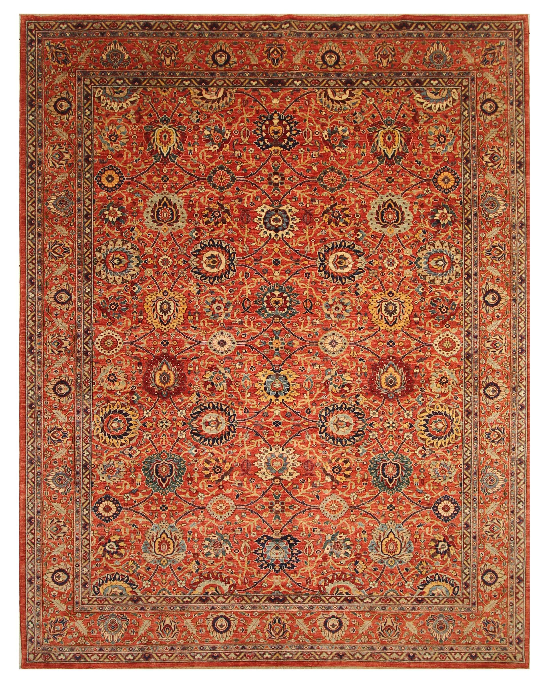 9x12 Rusty Red Bidjar Afghan Hand knotted Wool Oriental Rug - Yildiz Rugs