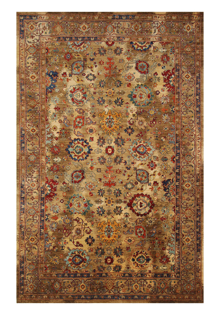 6x9 Brown Modern Bidjar Afghan Hand knotted Oriental Rug - Yildiz Rugs