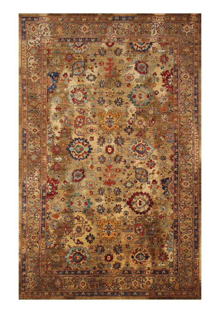 6x9 Brown Modern Bidjar Afghan Hand knotted Oriental Rug - Yildiz Rugs