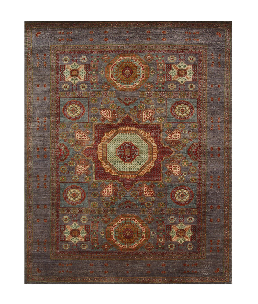 5x7 Blueish Gray Mamluk Fine Hand knotted Turkish Rug - Yildiz Rugs