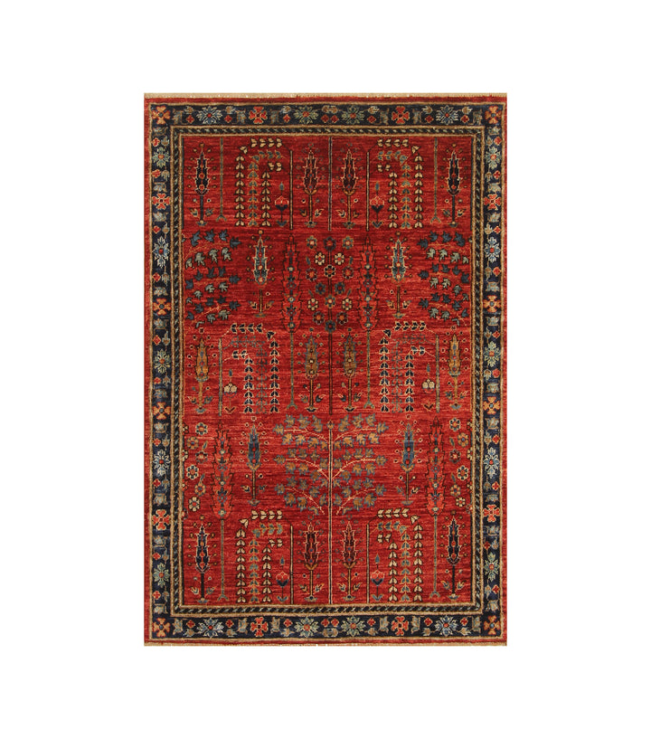 3x5 Red Tree Bakhshaish Afghan Hand Knotted Rug