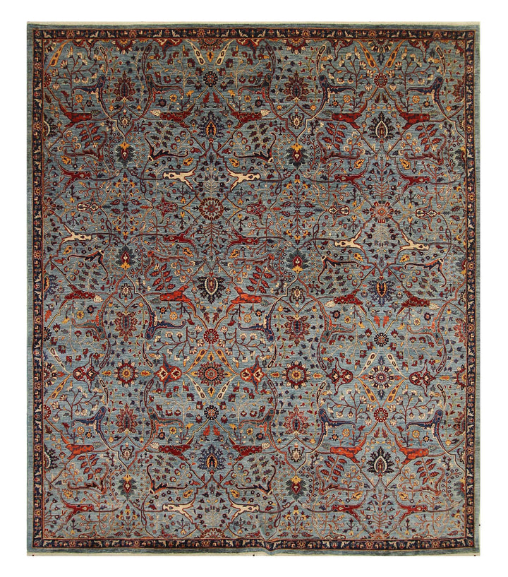 8x10 Blue Bidjar Fine Quality Afghan Hand knotted Oriental Rug - Yildiz Rugs