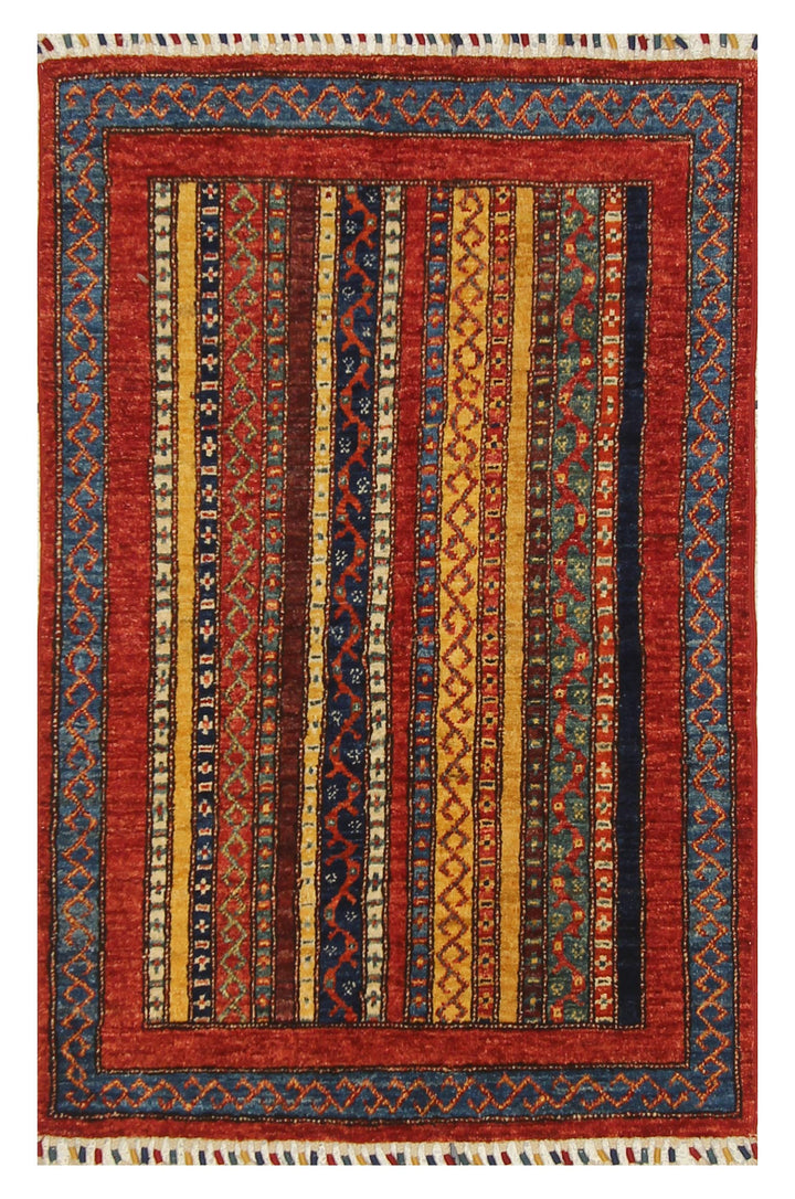 3x4 Red Turkish Style Hand knotted Rug - Yildiz Rugs