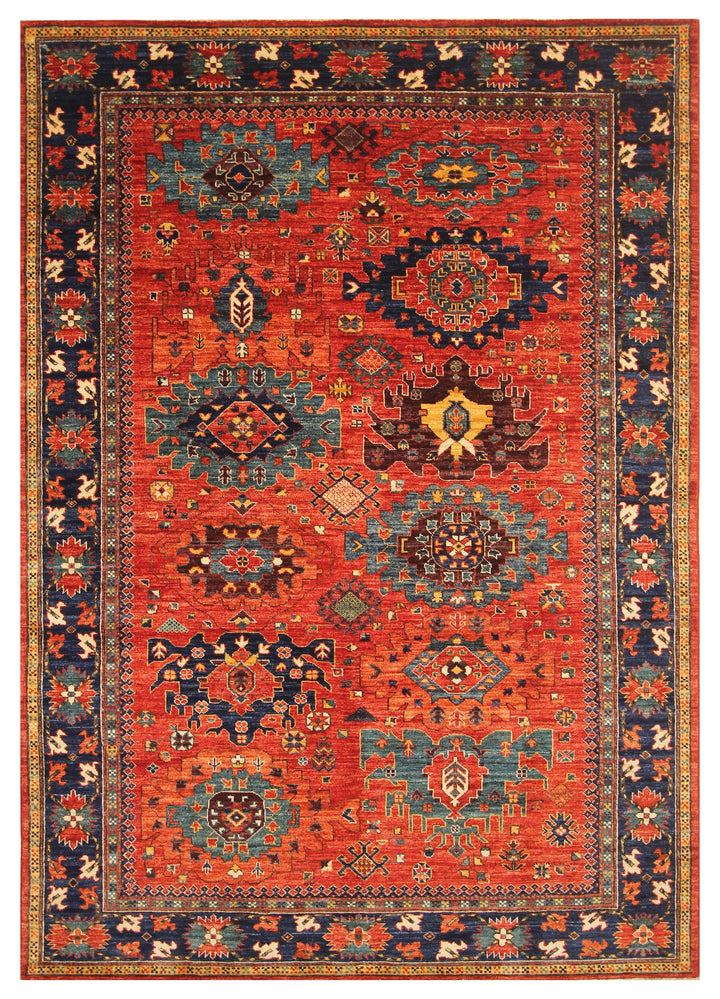 6x9 Red Baluch Traditional Afghan Hand Knotted Oriental Rug - Yildiz Rugs