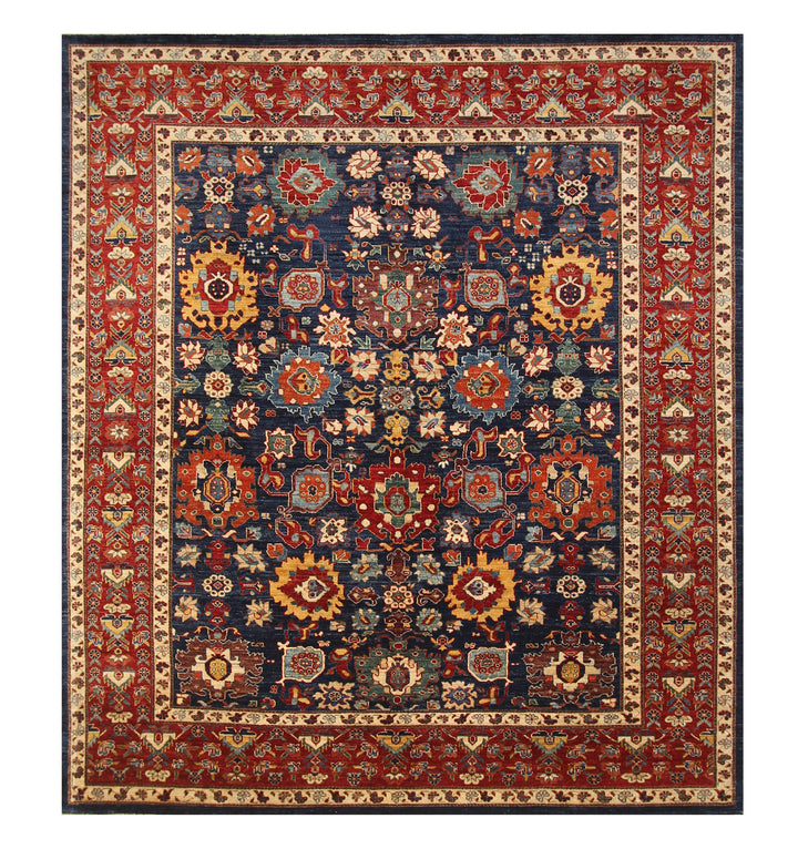 8x10 Navy Blue Bidjar Afghan Hand knotted Oriental Rug - Yildiz Rugs