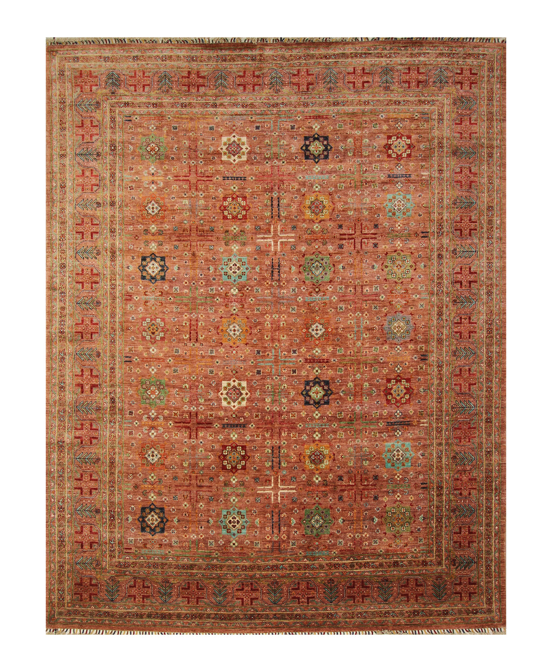 8x10 Brown Baluch Afghan Tribal Hand knotted Oriental Rug - Yildiz Rugs