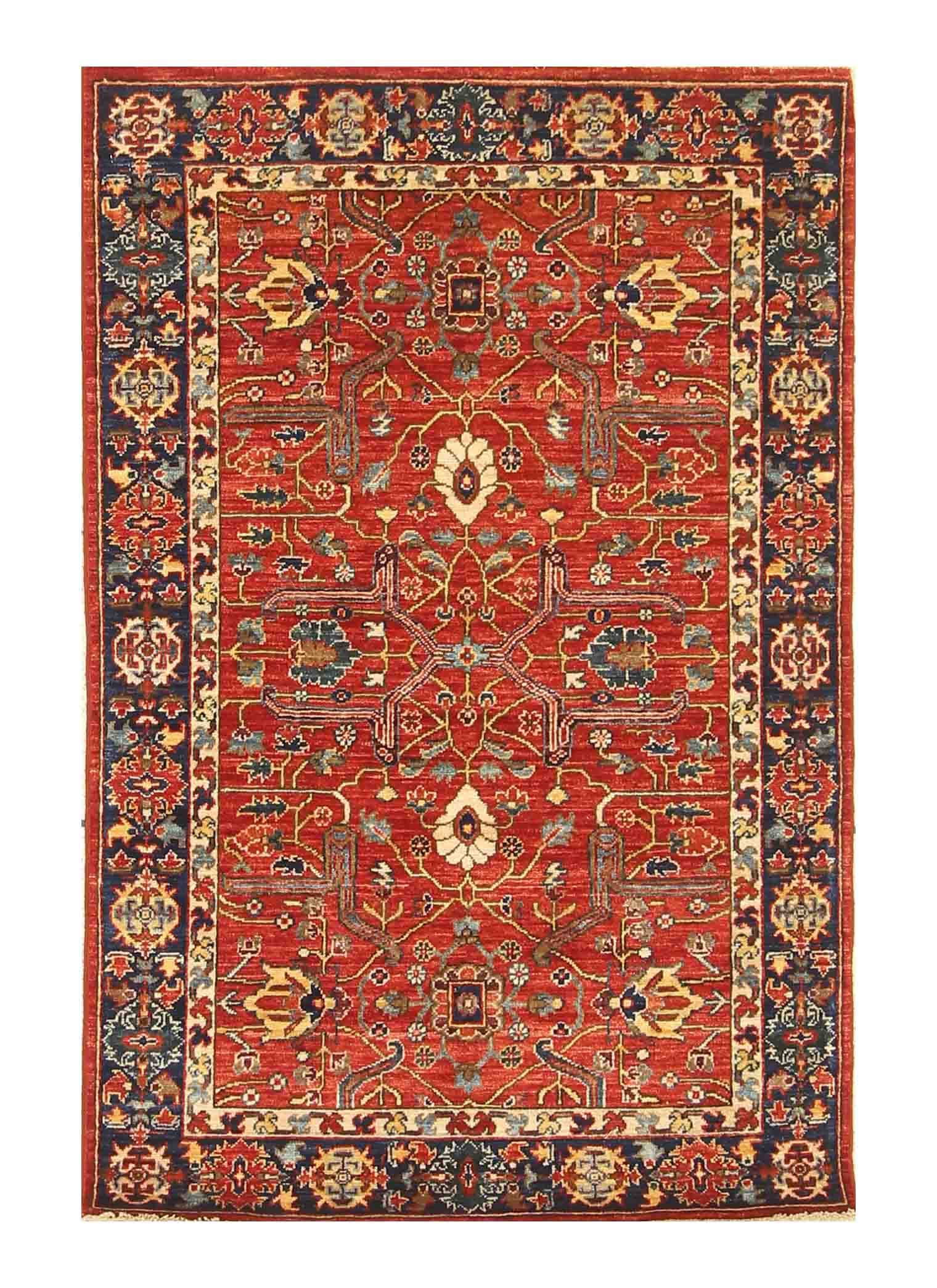 3x5 Red Bidjar Afghan Hand knotted Oriental Rug - Yildiz Rugs