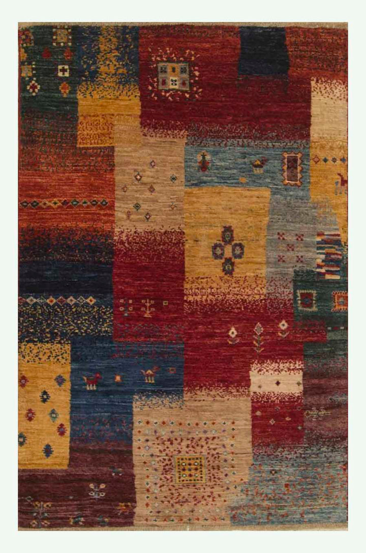 3x4 Gabbeh Afghan Hand Knotted Rug - Yildiz Rugs