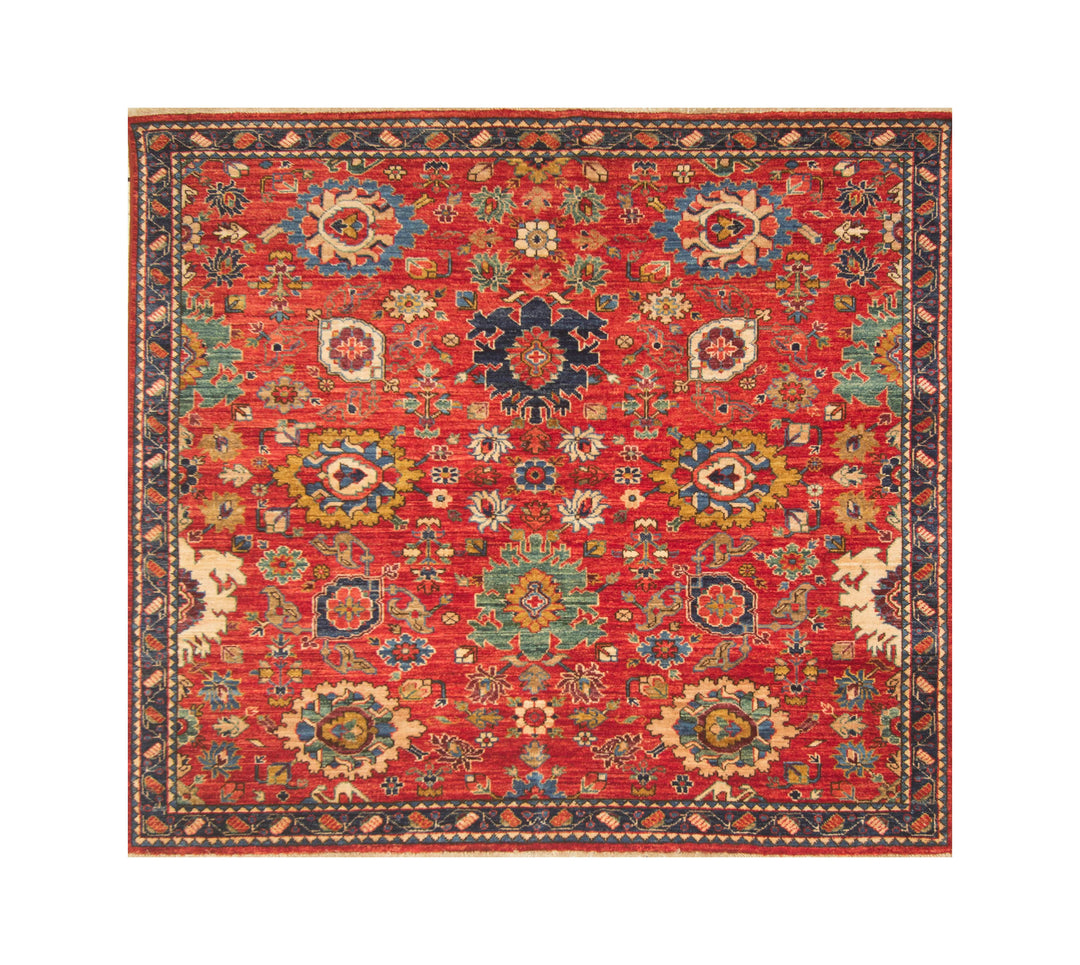 5x5 Red Square Bidjar Afghan Handmade Oriental Rug - Yildiz Rugs