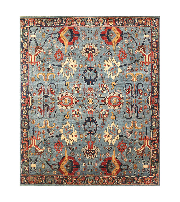 8x10 Blue Bidjar Afghan Hand knotted Oriental Rug - Yildiz Rugs