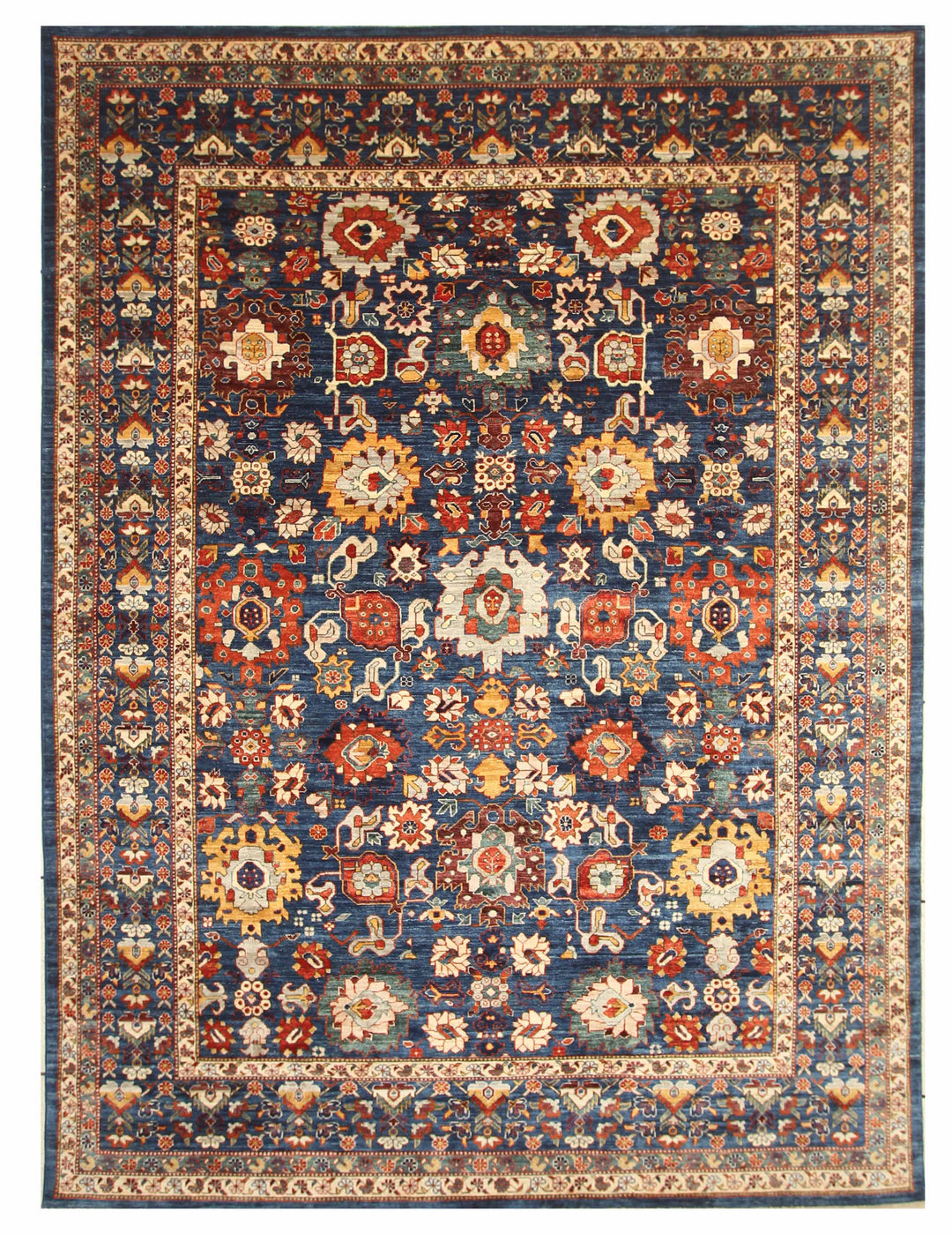 9x12 Navy Blue Bidjar Afghan Hand knotted Oriental Rug - Yildiz Rugs