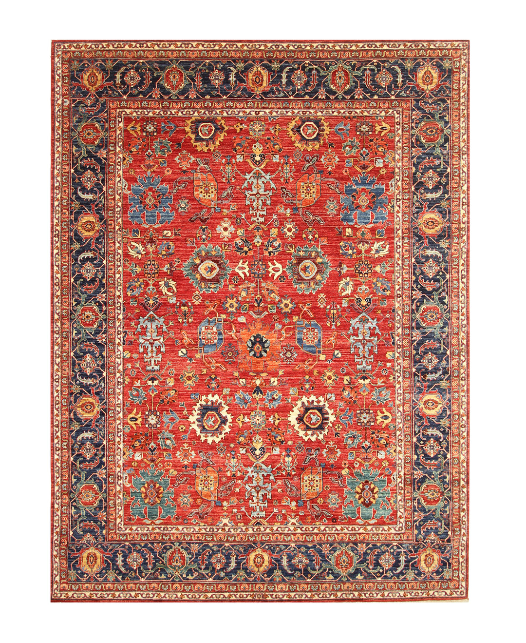 9x12 Red Bidjar Afghan Hand knotted Oriental Rug - Yildiz Rugs