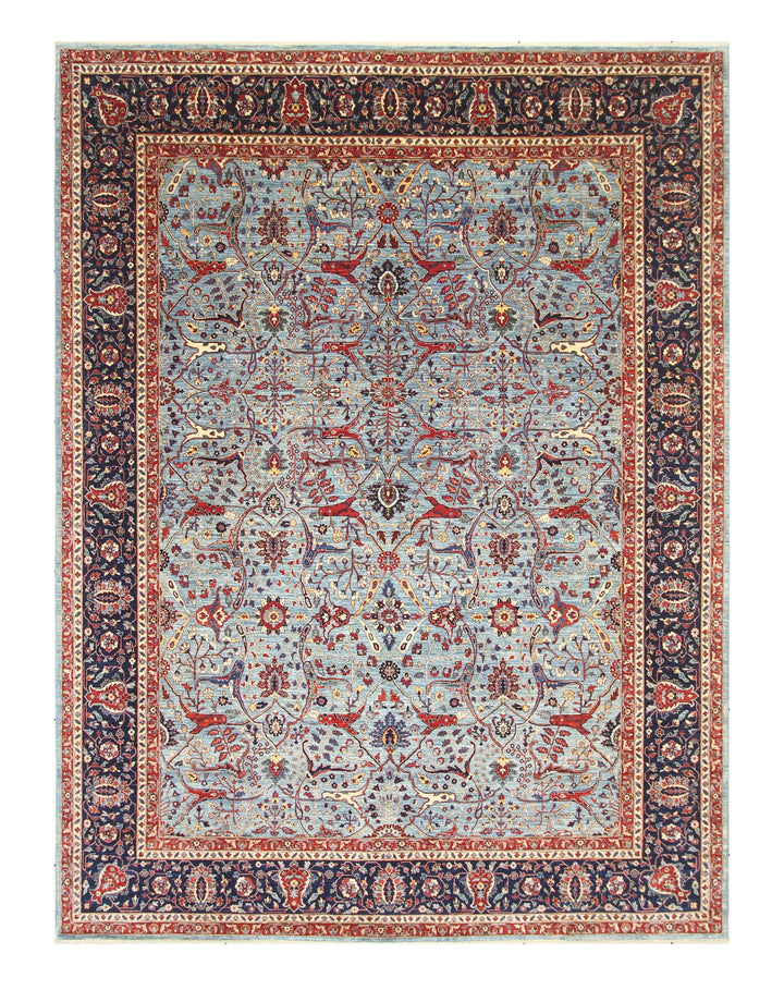 9x12 Blue Bidjar Afghan hand knotted Oriental Rug - Yildiz Rugs