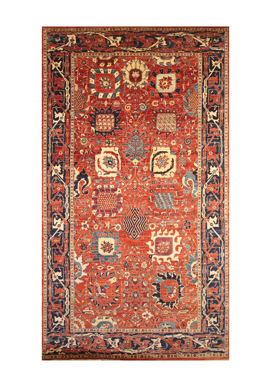 9x16 Red Bidjar Afghan Hand Knotted Wool Gallery Size Rug - Yildiz Rugs