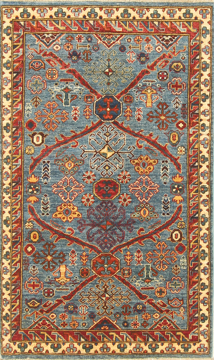 3x5 Blue Bidjar Afghan Hand knotted Oriental Rug - Yildiz Rugs