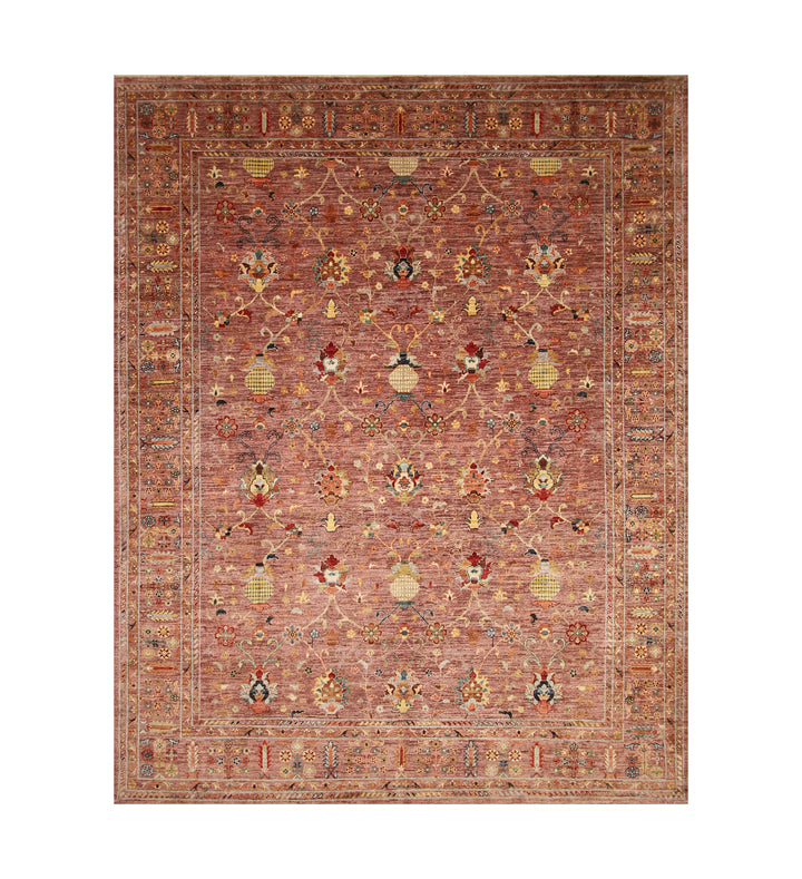 SOLD 8x10 Mauve Pink Waziri Afghan Hand knotted Oriental Rug