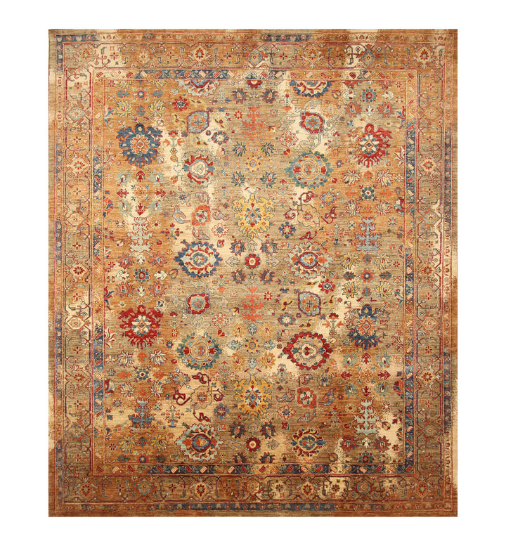 8x10 Brown Modern Bidjar Afghan Hand knotted Oriental Rug - Yildiz Rugs