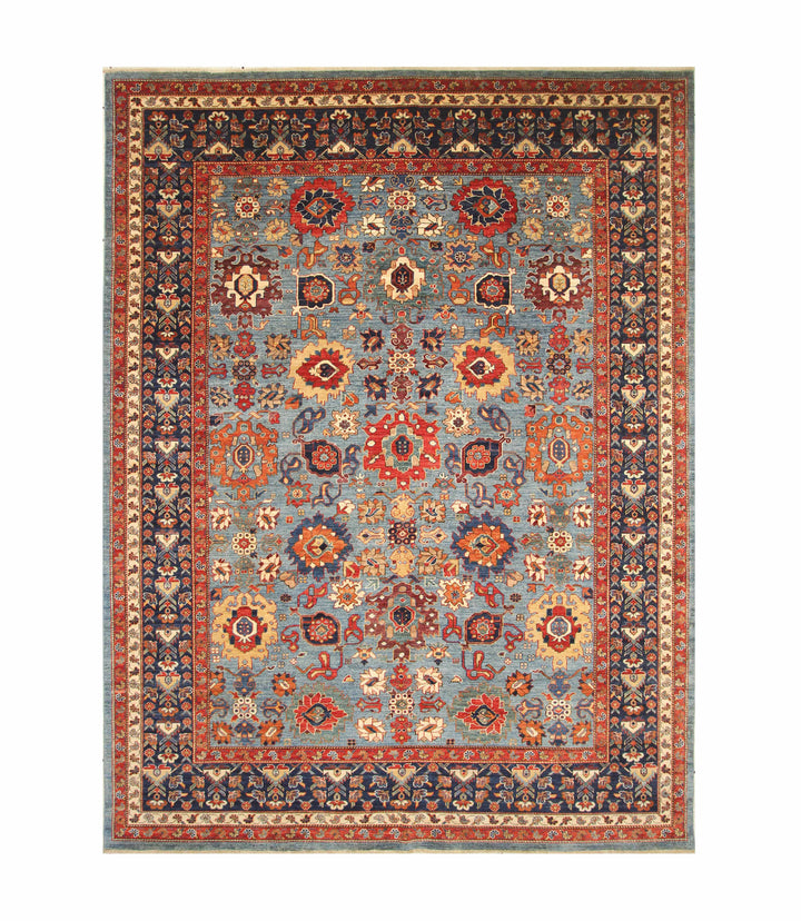 9x12 Blue Bidjar Afghan Hand knotted Oriental Rug