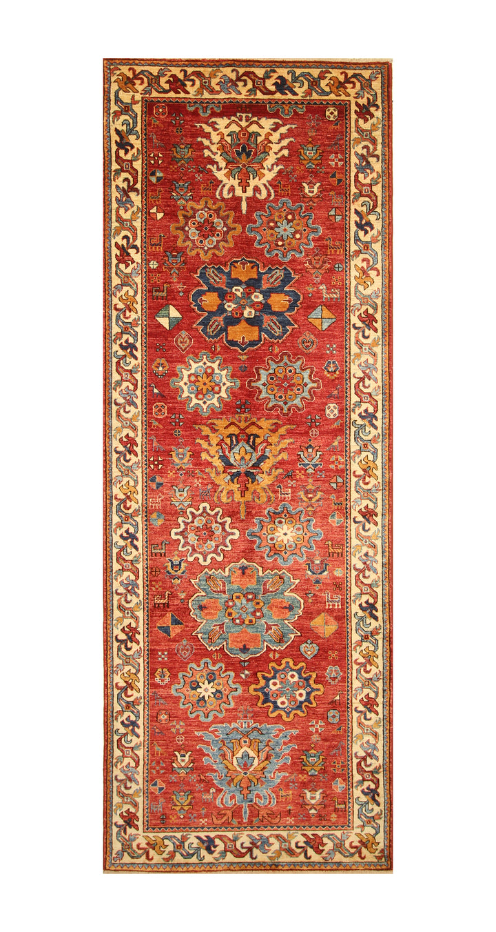 3 x 10 ft Red Serapi Afghan Hand knotted Oriental Runner Rug - Yildiz Rugs