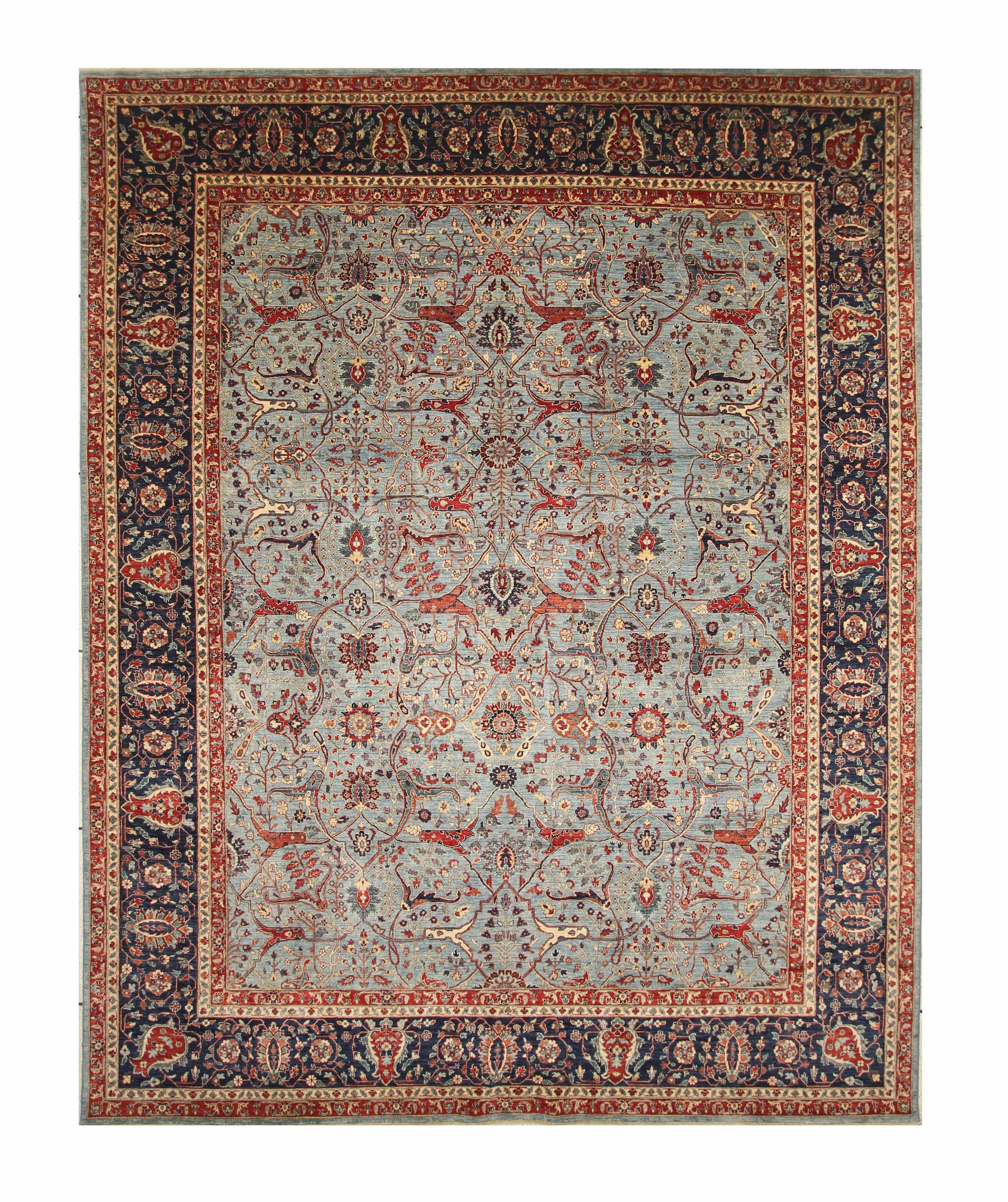 9x12 Blue Bidjar Afghan hand knotted Oriental Rug