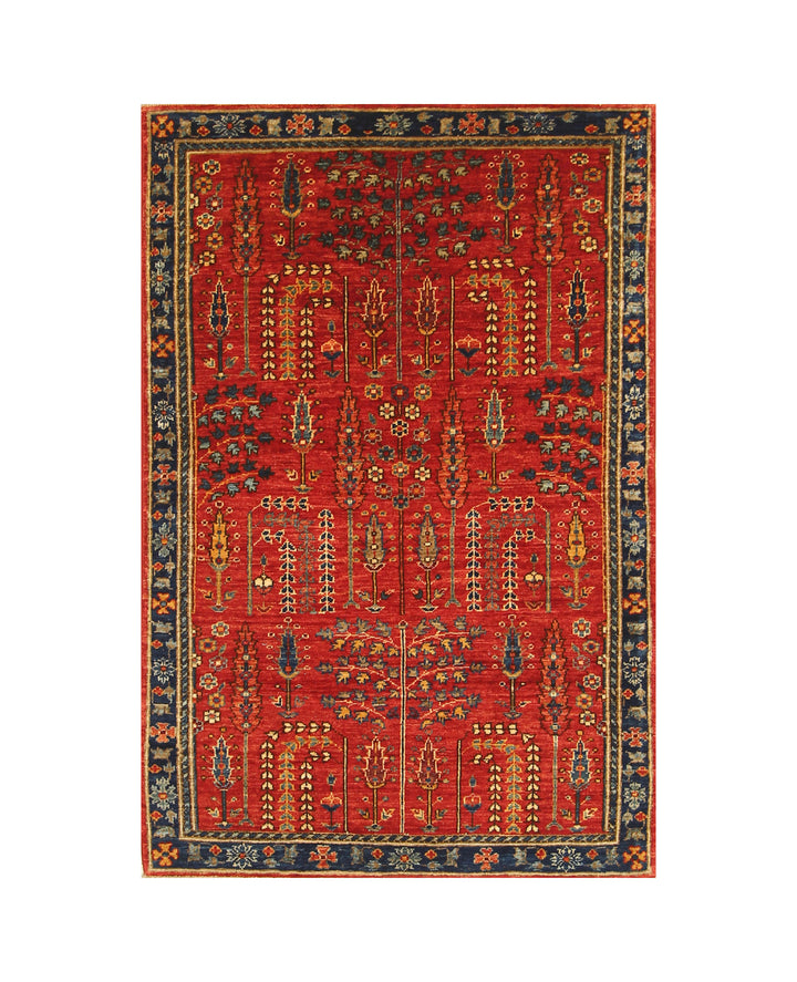 3x5 Red Bakhshaish Tribal Afghan Hand Knotted Oriental Rug