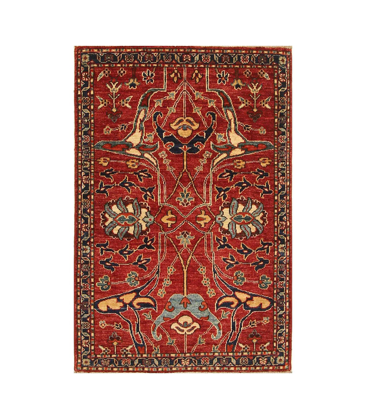 3x4 Red Bidjar Afghan Hand knotted Rug