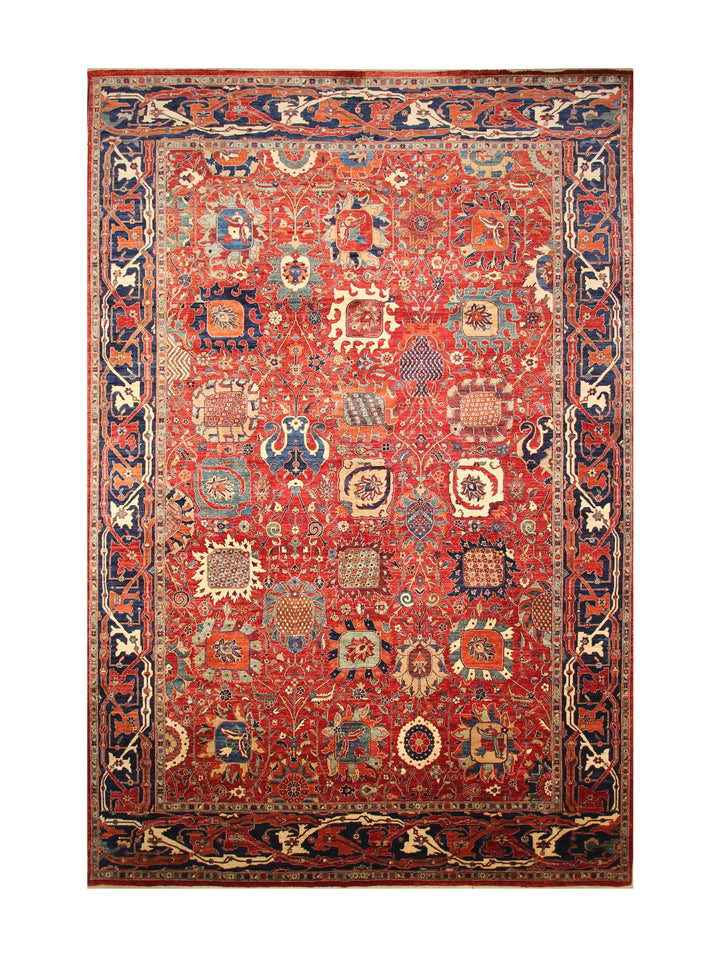 11x17 Red Bidjar Afghan Hand Knotted Oriental Rug