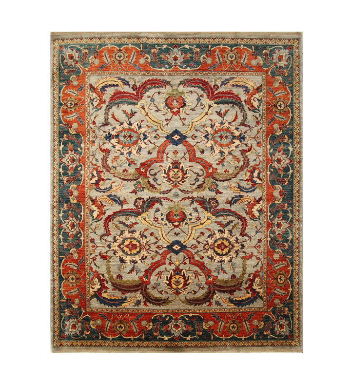 8x10 Gray Polonaise Afghan Oriental Rug