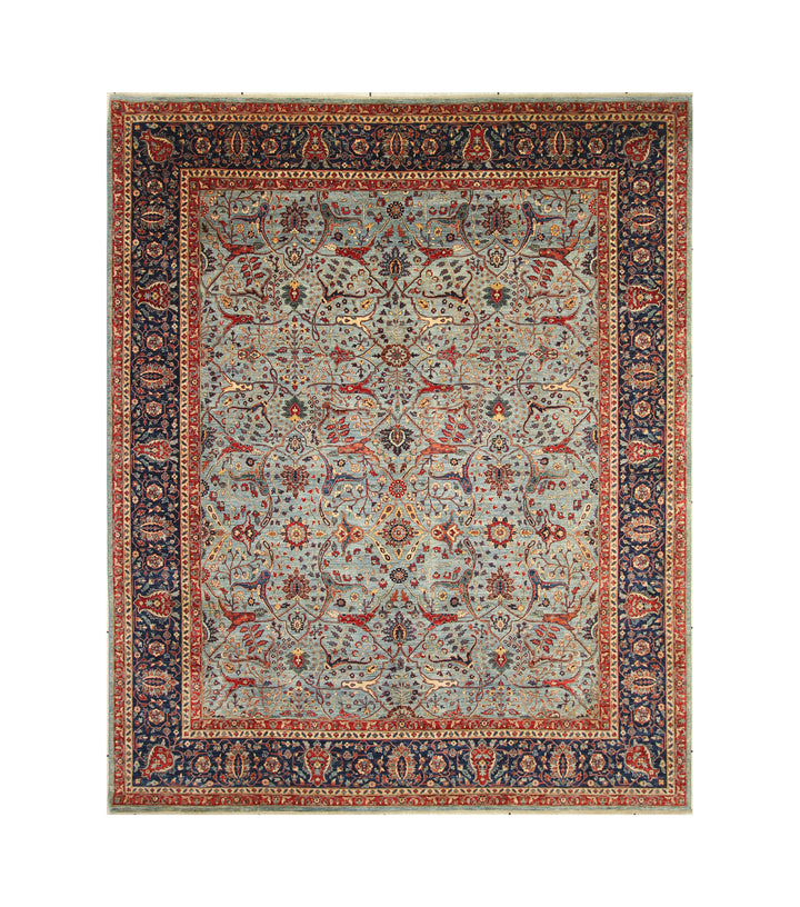 9'2x11'4 Blue Bidjar Afghan Hand Knotted Oriental Rug