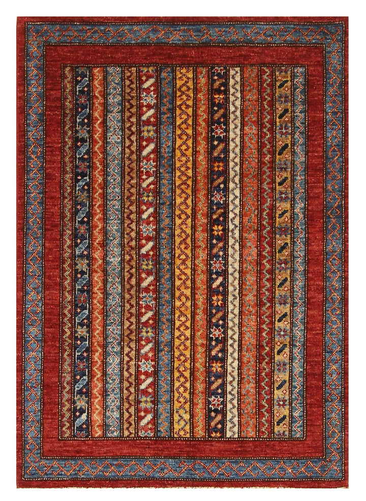 3x4 Red Turkish Style Hand knotted Wool Rug - Yildiz Rugs