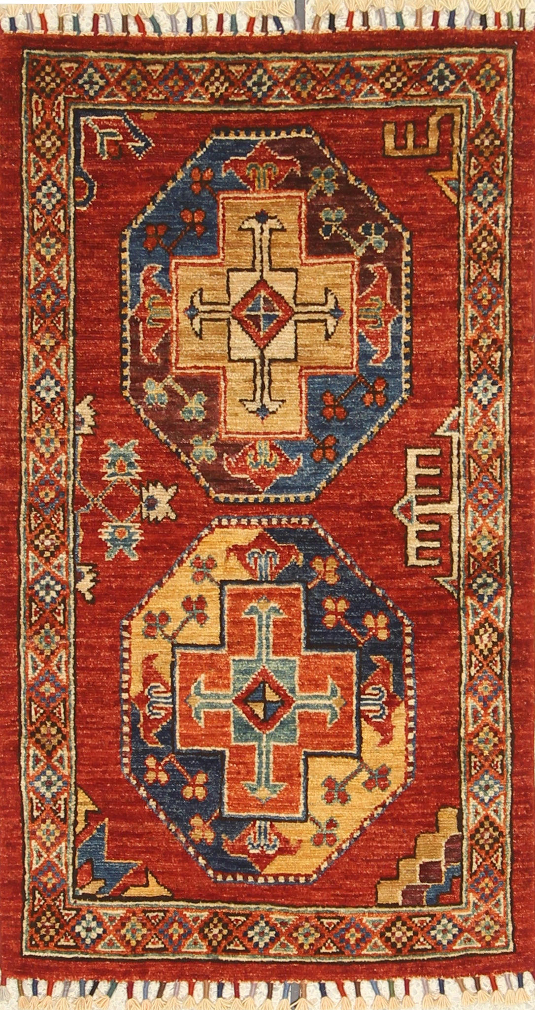 2'x3'6" Red Ersari Afghan Hand knotted wool Rug