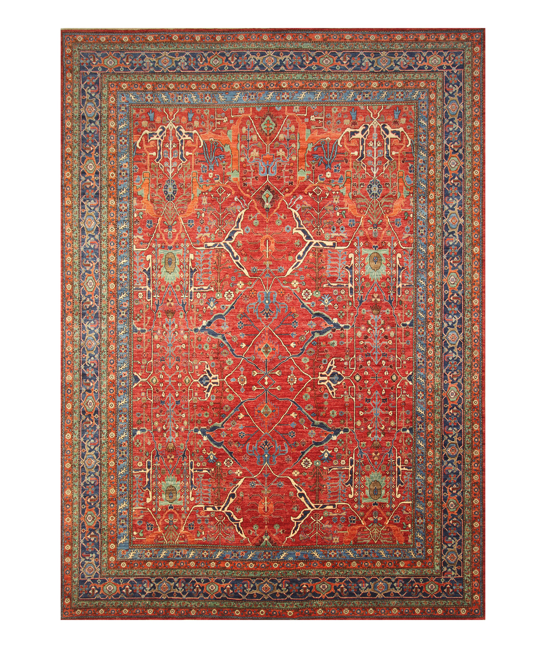 10x14 Red Bidjar Afghan Hand knotted Wool Oriental Rug - Yildiz Rugs